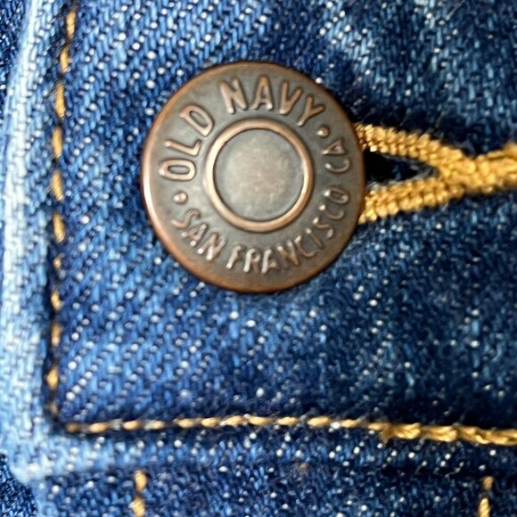 Old Navy Boyfriend Denim Shorts Size 30 Plus Blue Distressed Stretch Jean - Picture 6 of 7